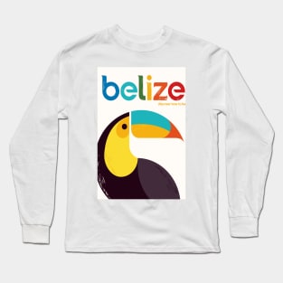 Belize, The Toucan, Travel Poster Long Sleeve T-Shirt